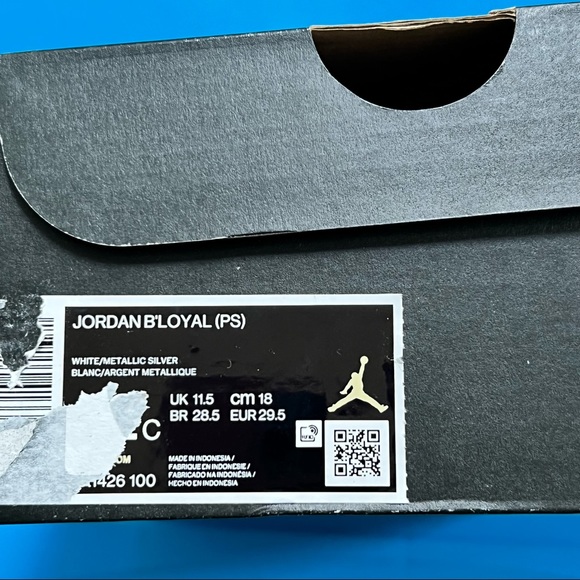 NEW! Jordan B’ Loyal (PS) White Boys or Girls Sneaker Tennis Shoes Sz 12C - Picture 9 of 9